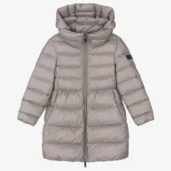 Il Gufo Girls Grey Down Padded Puffer Coat