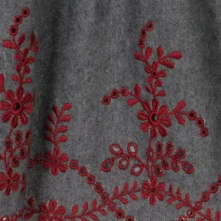 Patachou Girls Grey Embroidered Dress New