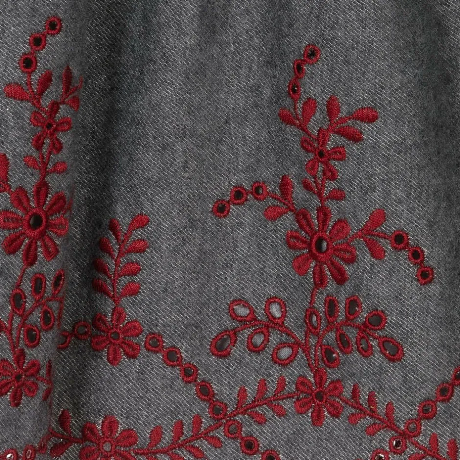 Patachou Girls Grey Embroidered Dress New