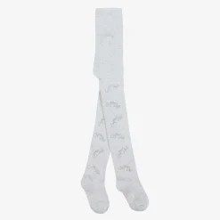 A Dee Girls Grey Knit Diamanté Tights Online