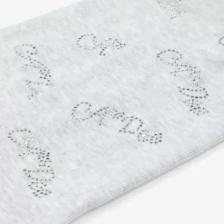 A Dee Girls Grey Knit Diamanté Tights Online