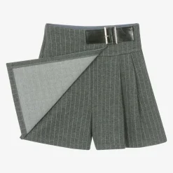 iDO Junior Girls Grey Pinstripe Skort