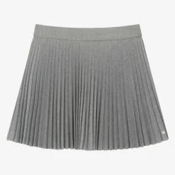 Tartine et Chocolat Girls Grey Pleated Skirt Outlet