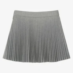 Tartine et Chocolat Girls Grey Pleated Skirt Outlet