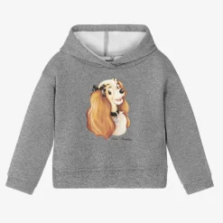 Monnalisa Girls Grey Sparkly Disney Hoodie Best