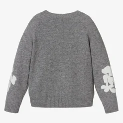 Tartine et Chocolat Girls Grey Wool Knit Jumper Discount