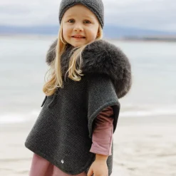 Paz Rodríguez Girls Grey Wool Knit Poncho Best