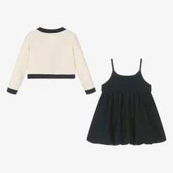 Beau KiD Girls Ivory & Blue Dress Set Best