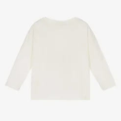 AIGNER Girls Ivory & Gold Necklace Cotton Top Hot