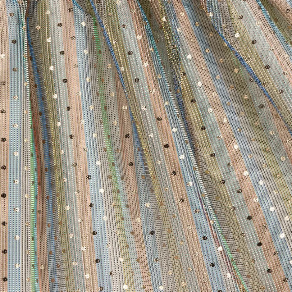 AIGNER Girls Ivory & Metallic Ruffle Dress New