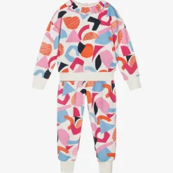 Joyday Girls Ivory & Pink Cotton Tracksuit Outlet