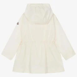 Moncler Enfant Girls Ivory Adeola Hooded Coat Sale