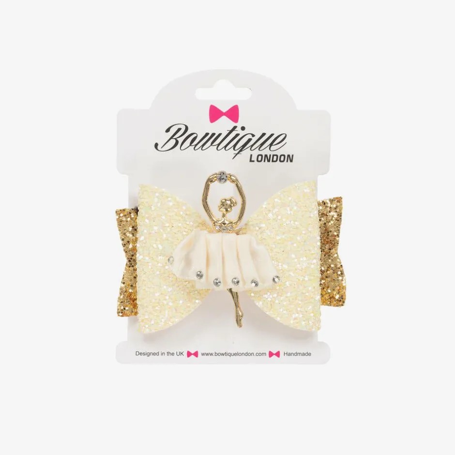 Bowtique London Girls Ivory & Gold Ballerina Hair Clip (8cm) Sale