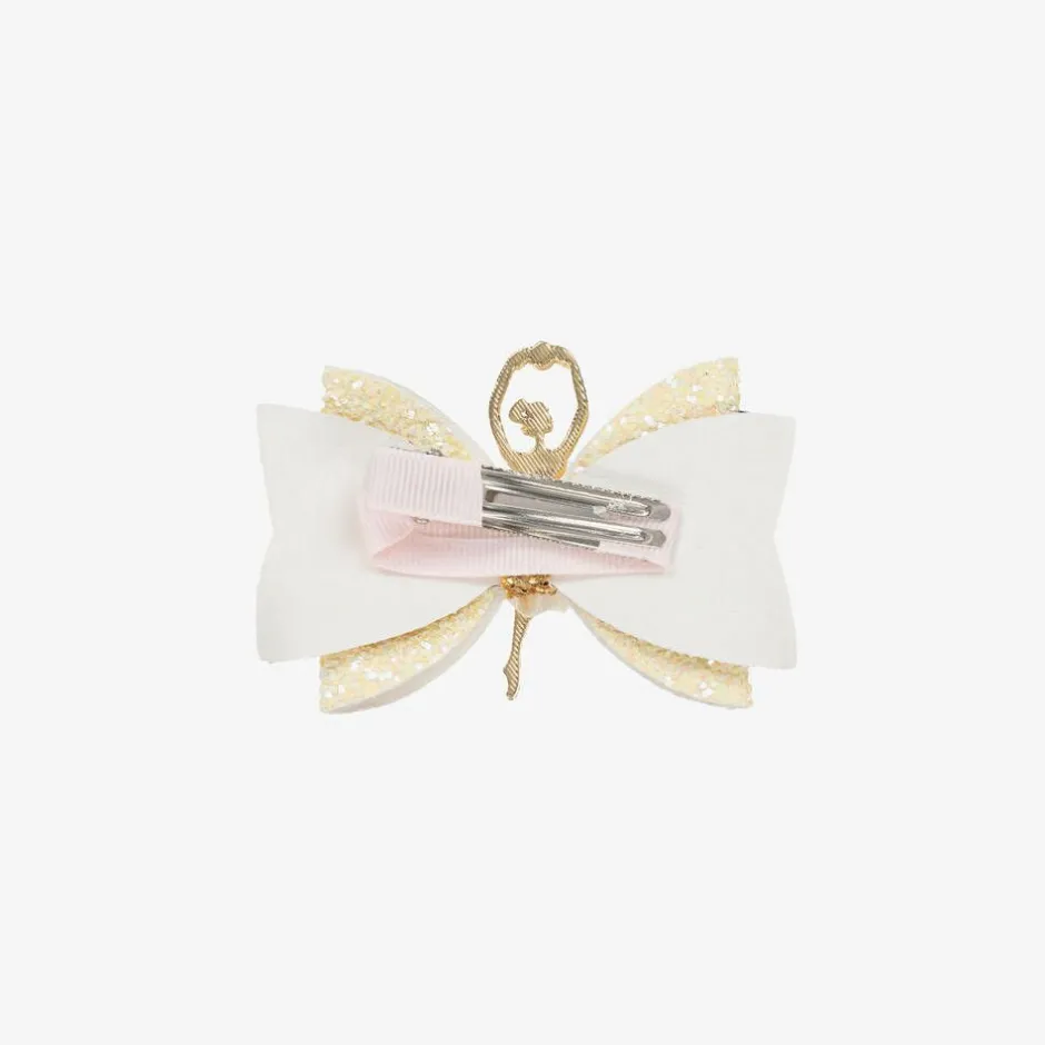 Bowtique London Girls Ivory & Gold Ballerina Hair Clip (8cm) Sale
