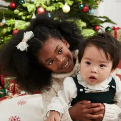 Bowtique London Girls Ivory & Gold Hair Clip (10cm) Outlet