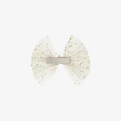 Bowtique London Girls Ivory & Gold Hair Clip (10cm) Outlet