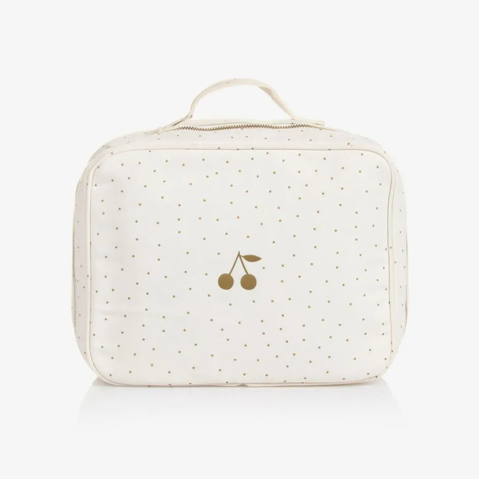 Bonpoint Girls Ivory & Gold Wash Bag (24cm) Online