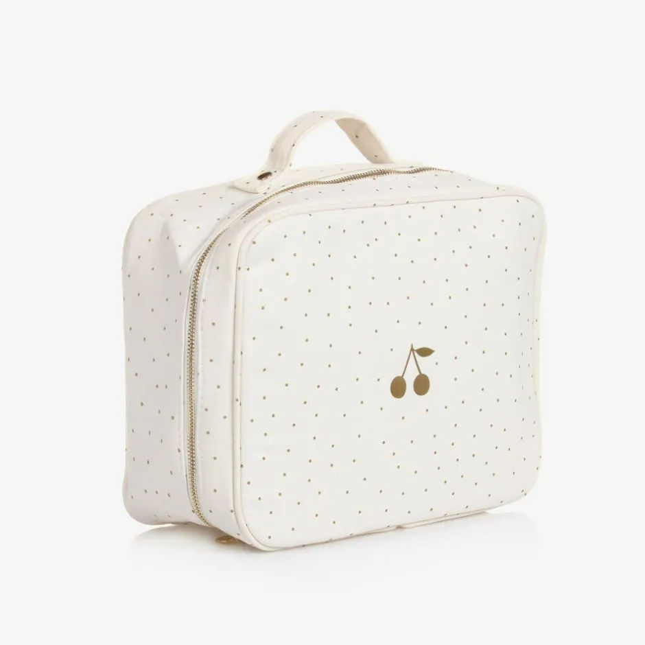 Bonpoint Girls Ivory & Gold Wash Bag (24cm) Online