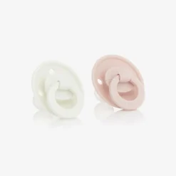 Elodie Girls Ivory & Pink Binky Bundle Dummies (2 Pack) PowderPink Hot