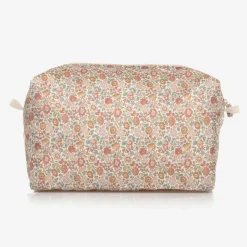 Bonpoint Girls Ivory & Pink Floral Wash Bag (23cm) Sale