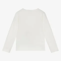 Everything Must Change Girls Ivory Bag Print Cotton Top Discount