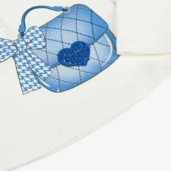 Everything Must Change Girls Ivory Bag Print Cotton Top Discount