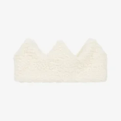 Jamiks Girls Ivory Bouclé Fleece Crown Headband Discount