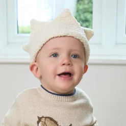 Jamiks Girls Ivory Bouclé Fleece Crown Headband Discount