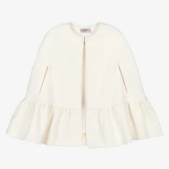 Phi Clothing Girls Ivory Bow Cape Outlet