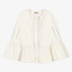 Phi Clothing Girls Ivory Bow Cape Outlet
