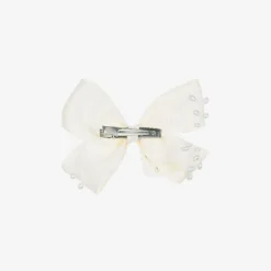 Bowtique London Girls Ivory Bow Hair Clip (11cm) Discount