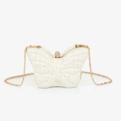 David Charles Girls Ivory Butterfly Bag (14cm) Discount