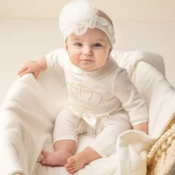 Sofija Girls Ivory Cotton & Tulle Leggings Set Online