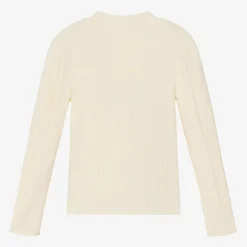 Chloé Girls Ivory Cotton & Wool Turtleneck Sweater Hot