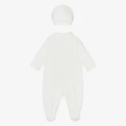 Monnalisa Girls Ivory Cotton Babygrow Set