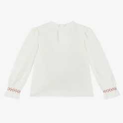 Mayoral Girls Ivory Cotton Ballerina Top New