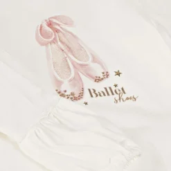 Lapin House Girls Ivory Cotton Ballet Shoes Top