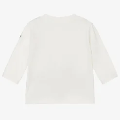 Moncler Enfant Girls Ivory Cotton Bear Top Best