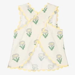 Stella McCartney Kids Girls Ivory Cotton Daisy Print Blouse Best