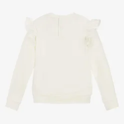 Everything Must Change Girls Ivory Cotton Disney Sweatshirt Sale
