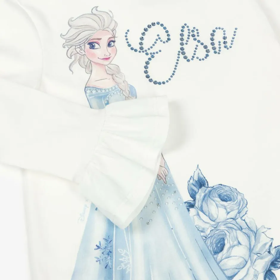 Monnalisa Girls Ivory Cotton Disney Top New