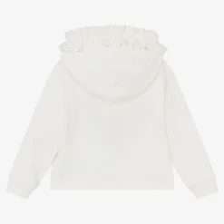 Monnalisa Girls Ivory Cotton Disney Hoodie Clearance