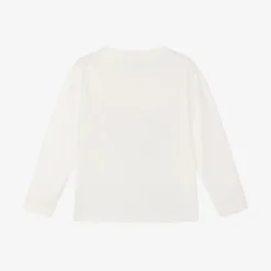 NAME IT Girls Ivory Cotton Festive Penguin Top Hot