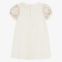 AIGNER Girls Ivory Cotton Handbag Print Dress Sale