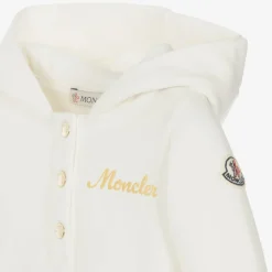 Moncler Enfant Girls Ivory Cotton Hooded Dress New