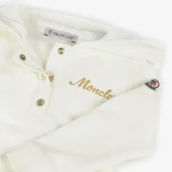 Moncler Enfant Girls Ivory Cotton Hooded Dress New