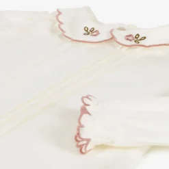 Mayoral Girls Ivory Cotton Jersey Blouse Outlet