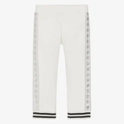 Moncler Enfant Girls Ivory Cotton Joggers