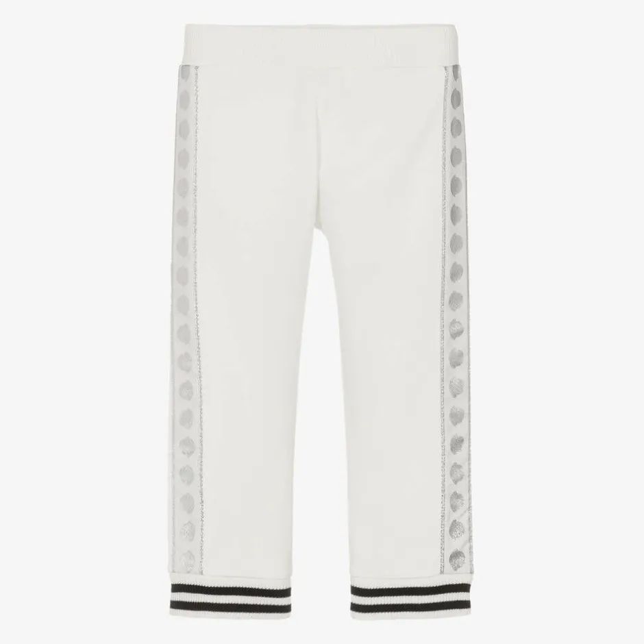 Moncler Enfant Girls Ivory Cotton Joggers