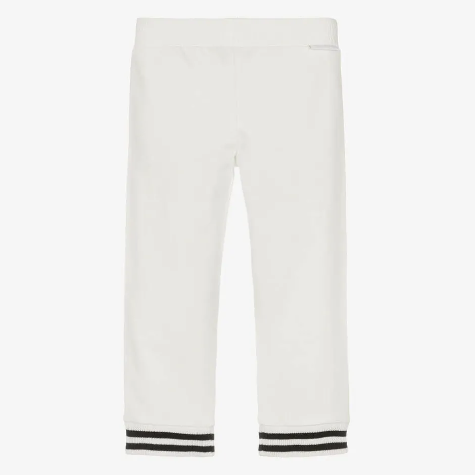 Moncler Enfant Girls Ivory Cotton Joggers